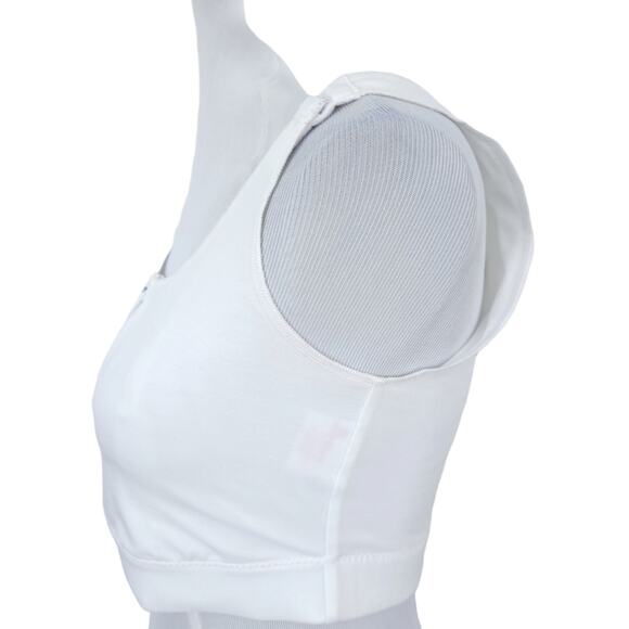 Wear Ease Compression Vest Small White, Post-Surgical Bra, Zip Closure - Picture 5 of 10